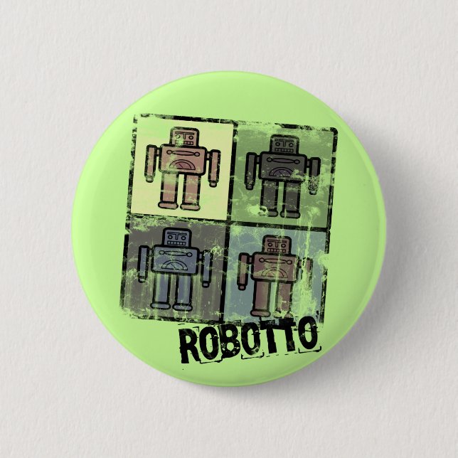 retro robotto badge (Front)