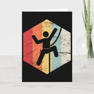 Retro Rock Climbing Card