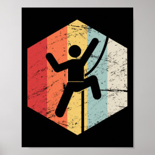 Retro Rock Climbing  Poster