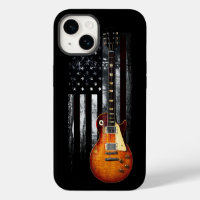 Retro Rock N Roll American Flag Guitar