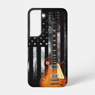 Retro Rock N Roll American Flag Guitar Samsung Galaxy Case