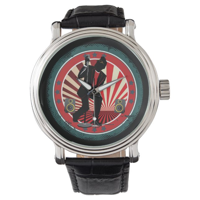 Retro Rock n Roll Music  Watch (Front)