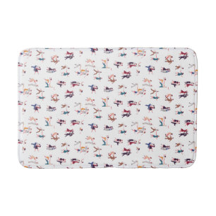 Retro Rock & Roll, Jiving, Dancing background  Bath Mat