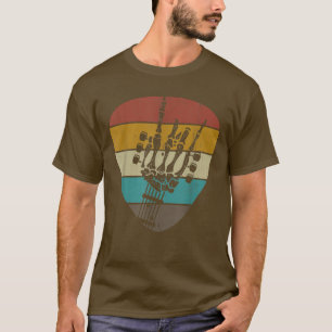Retro Rock & Roll Skeleton Guitar Music Lover Gift T-Shirt