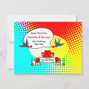 Retro Rockabilly Wedding Save The Date