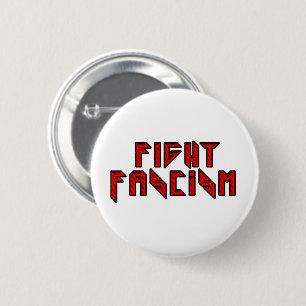 Retro Rocker - Fight Fascism 6 Cm Round Badge