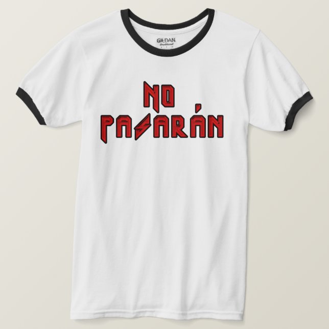 Retro Rocker - No Pasaran T-Shirt (Design Front)