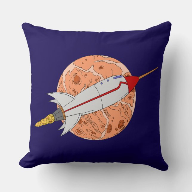 Retro Rocket 2026 Cushion (Front)