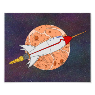 Retro Rocket 2026 Photo Print