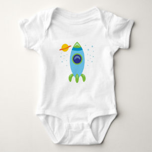 Retro Rocket Baby Bodysuit
