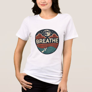 Retro Rocket: Breathe and Reach for the Moon Tri-Blend Shirt