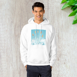 Retro Rocket Ship Launch Futuristic Space Art  Hoodie