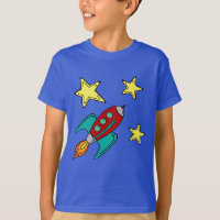 retro rocket ship t-shirt