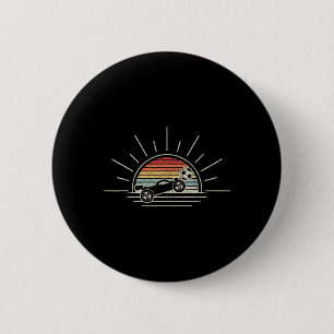 Retro Rocket Soccer Car 6 Cm Round Badge