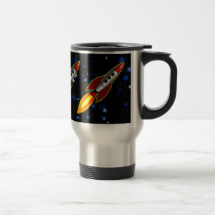 Retro Rockets - Customised Travel Mug