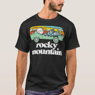 Retro Rocky Mountain National Park Hippie Van Mou T-Shirt