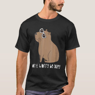Retro Rodent Capybara Dont Be Worry Be Capy T-Shirt