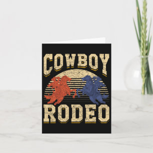 Retro Rodeo Texas Western Equestrian Horseback Rid Card