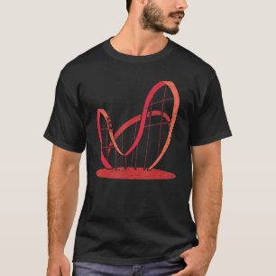 Retro Roller Coaster   Rollercoaster Amusement Rid T-Shirt