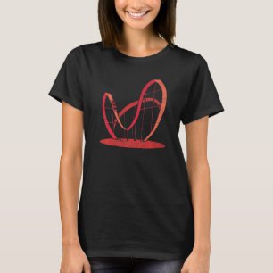 Retro Roller Coaster Rollercoaster Amusement Ride T-Shirt