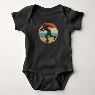 Retro Roller Derby Skater Female Athlete Girls Spo Baby Bodysuit