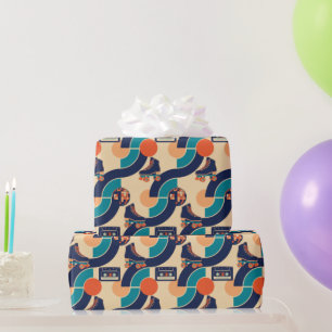 Retro Roller Disco Wrapping Paper