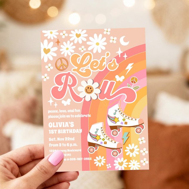 Retro Roller Skate Birthday Invitation (Creator Uploaded)