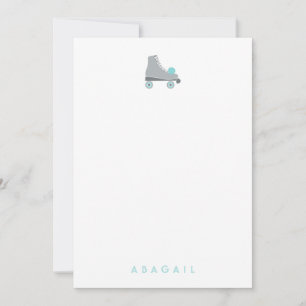 Retro Roller Skate Custom Gift Blue Card