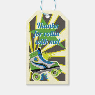 Retro Roller Skate Party 70's Gift Tags