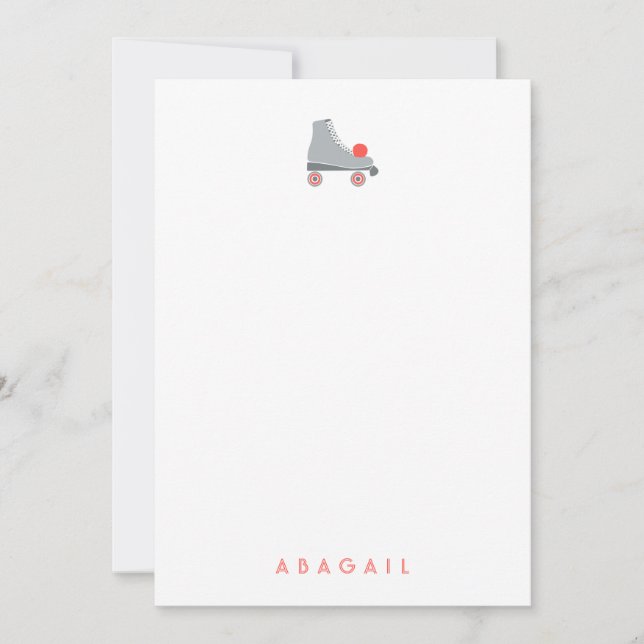 Retro Roller Skate Personalised Gift Custom Card (Front)