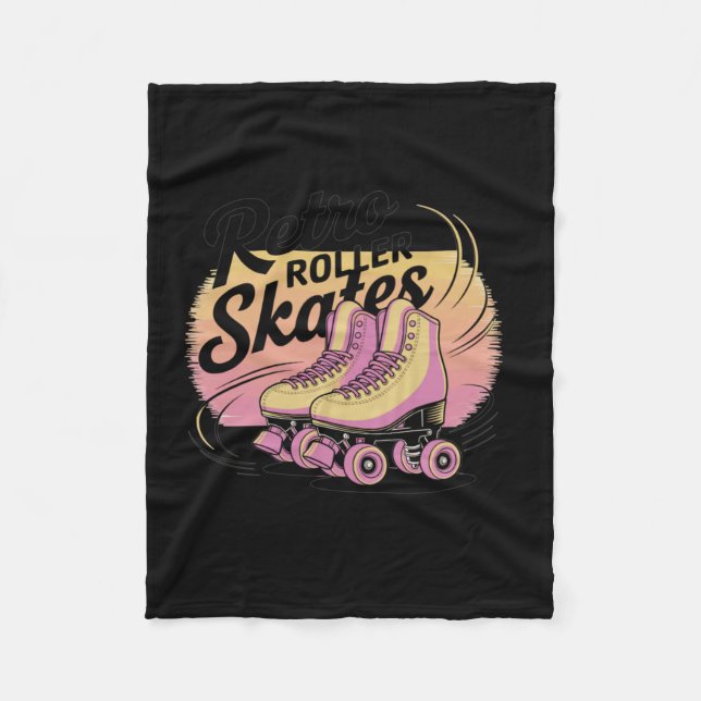 Retro Roller Skates - 80s Vibes Sticker4  Fleece Blanket (Front)