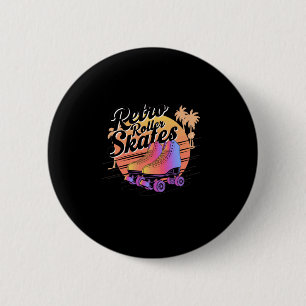 Retro Roller Skates - 80s Vibes Sticker 6 Cm Round Badge