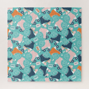 Retro Roller Skates: Vintage Cassette Jigsaw Puzzle