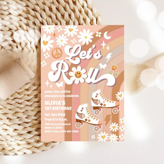 Retro Roller Skating Birthday Invitation (Creator Uploaded)
