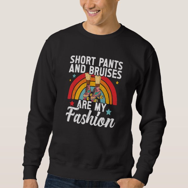 Retro Rollerskates 80's Derby Roller Skating for T Sweatshirt (Front)