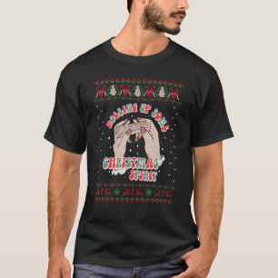 Retro Rolling Up Some Christmas Spirit Skeleton Ha T-Shirt