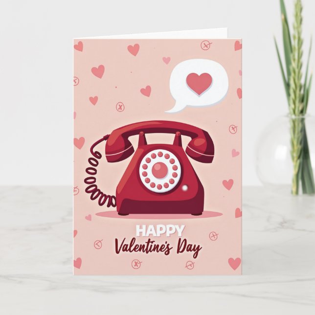 Retro Romance Love Phone Card (Front)