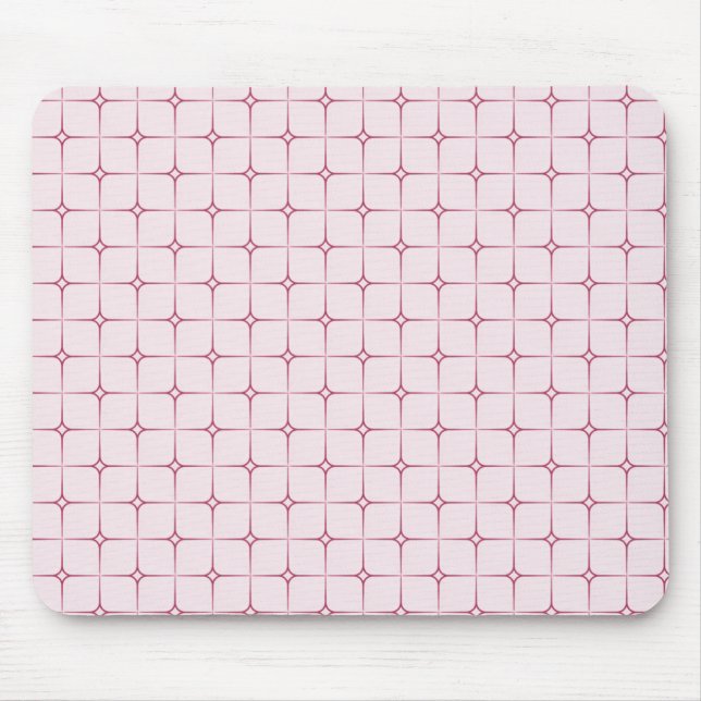 Retro Romance Mousepad, Pink Mouse Pad (Front)