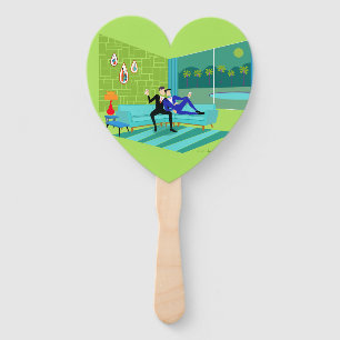 Retro Romantic Gay Couple Set of Fans