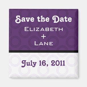 Retro Romantic Save the Date Magnet