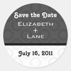 Retro Romantic Save the Date Stickers