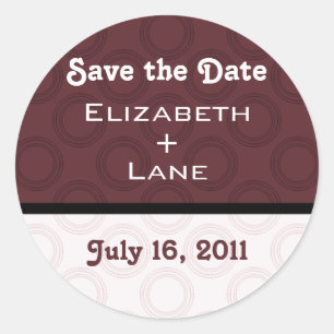 Retro Romantic Save the Date Stickers