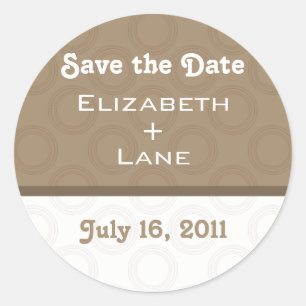 Retro Romantic Save the Date Stickers