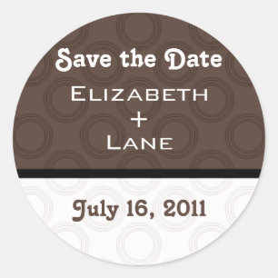 Retro Romantic Save the Date Stickers