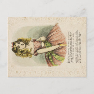 Retro Romantic Valentine's Day Card, 19th century Postcard