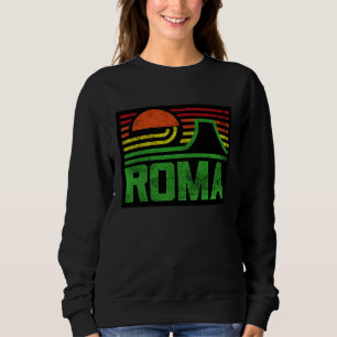 Retro Rome Italy Outfit Style Roma Illustration Gr Sweatshirt