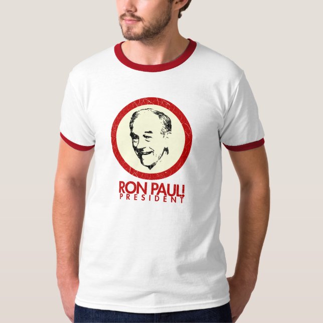 Retro Ron Paul For President T-shirt (Front)