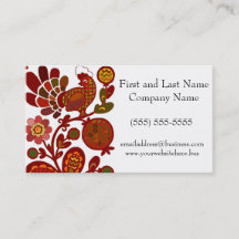 Retro Rooster 60s Mod Style Orange and Red Print