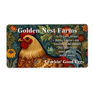 Retro rooster boho chic country chicken