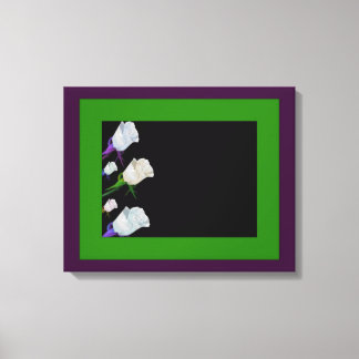 Retro Rose Framed Streched  Canvas Print